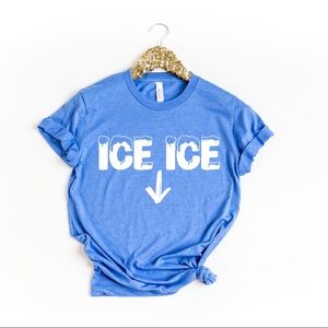 New Ice Ice Baby Maternity Tshirt Blue Large